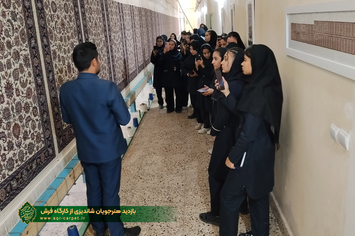 بازدید هنرجویان شاندیزی از کارگاه فرش