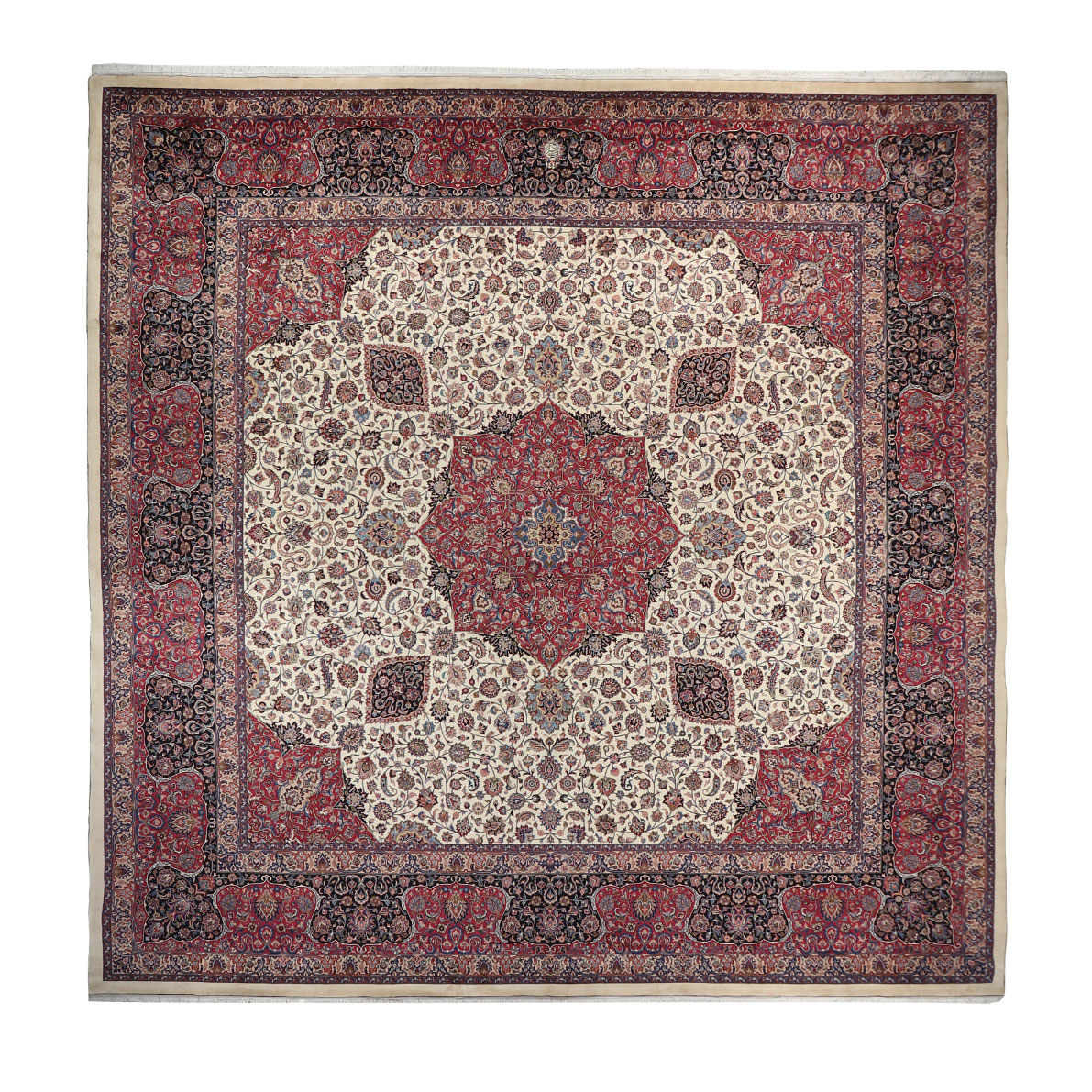 فرش دستباف متبرک چله پنبه اندازه 6×6 متر