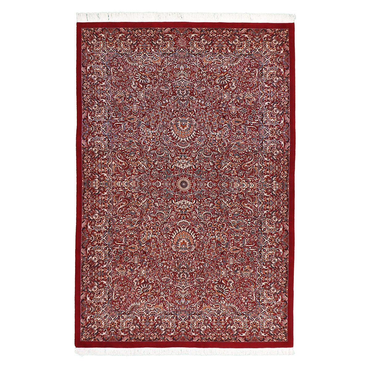 فرش دستباف نو چله ابریشم اندازه 3×2 متر