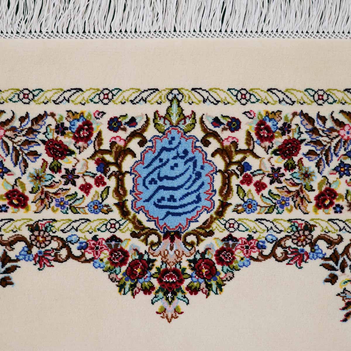 قالیچه دستباف نو چله ابریشم اندازه 2×1.5 متر