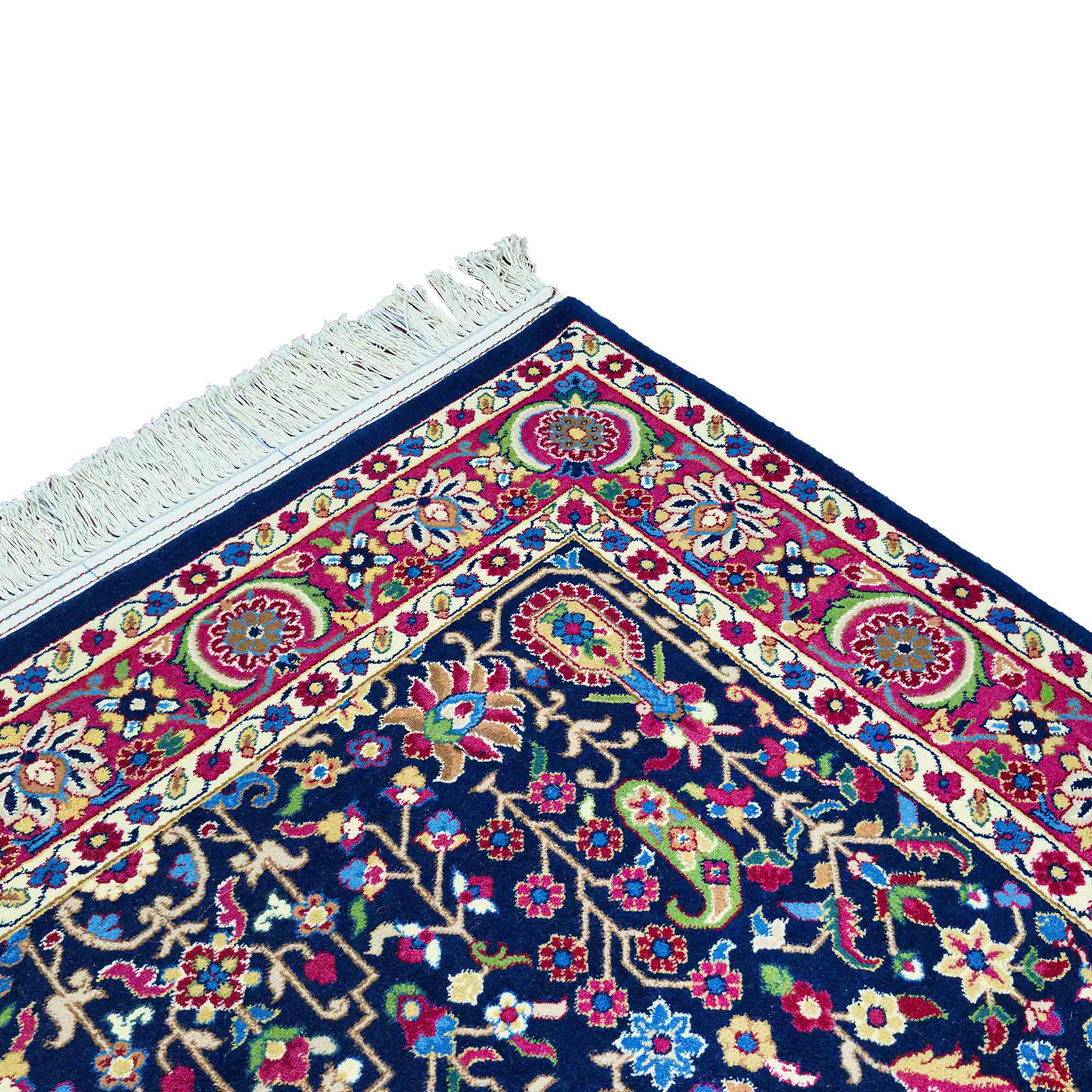 قالیچه دستباف افشان سورمه‌ای 3 متری