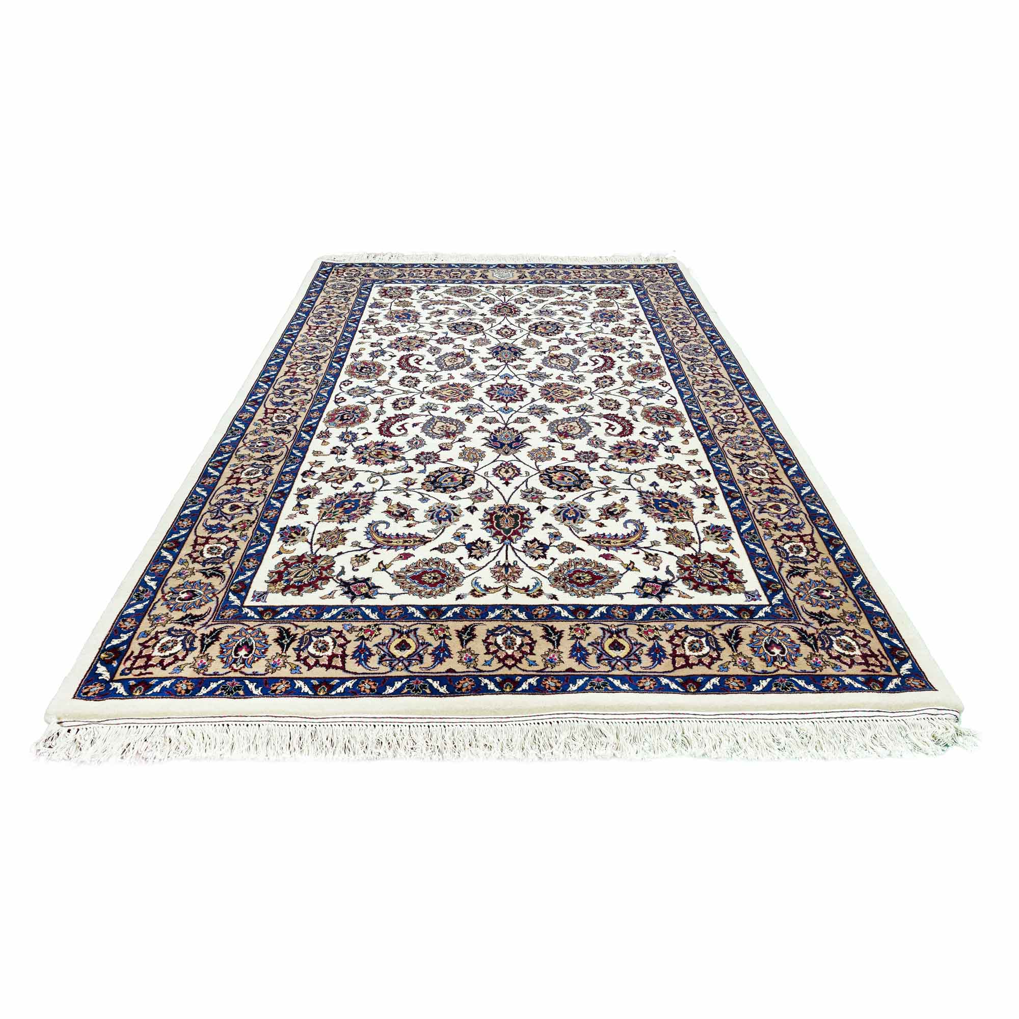فرش دستباف افشان کرم 6 متری